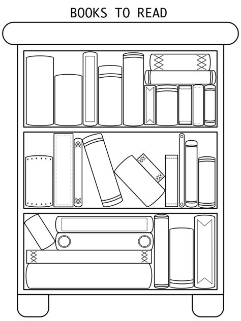 Blank Bookshelf Template